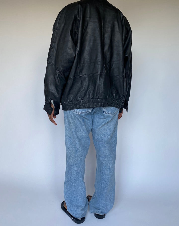 VINTAGE BLACK LEATHER JACKET 3626