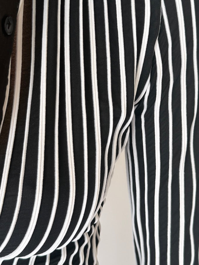 Vintage Striped Button-Up Top 6524