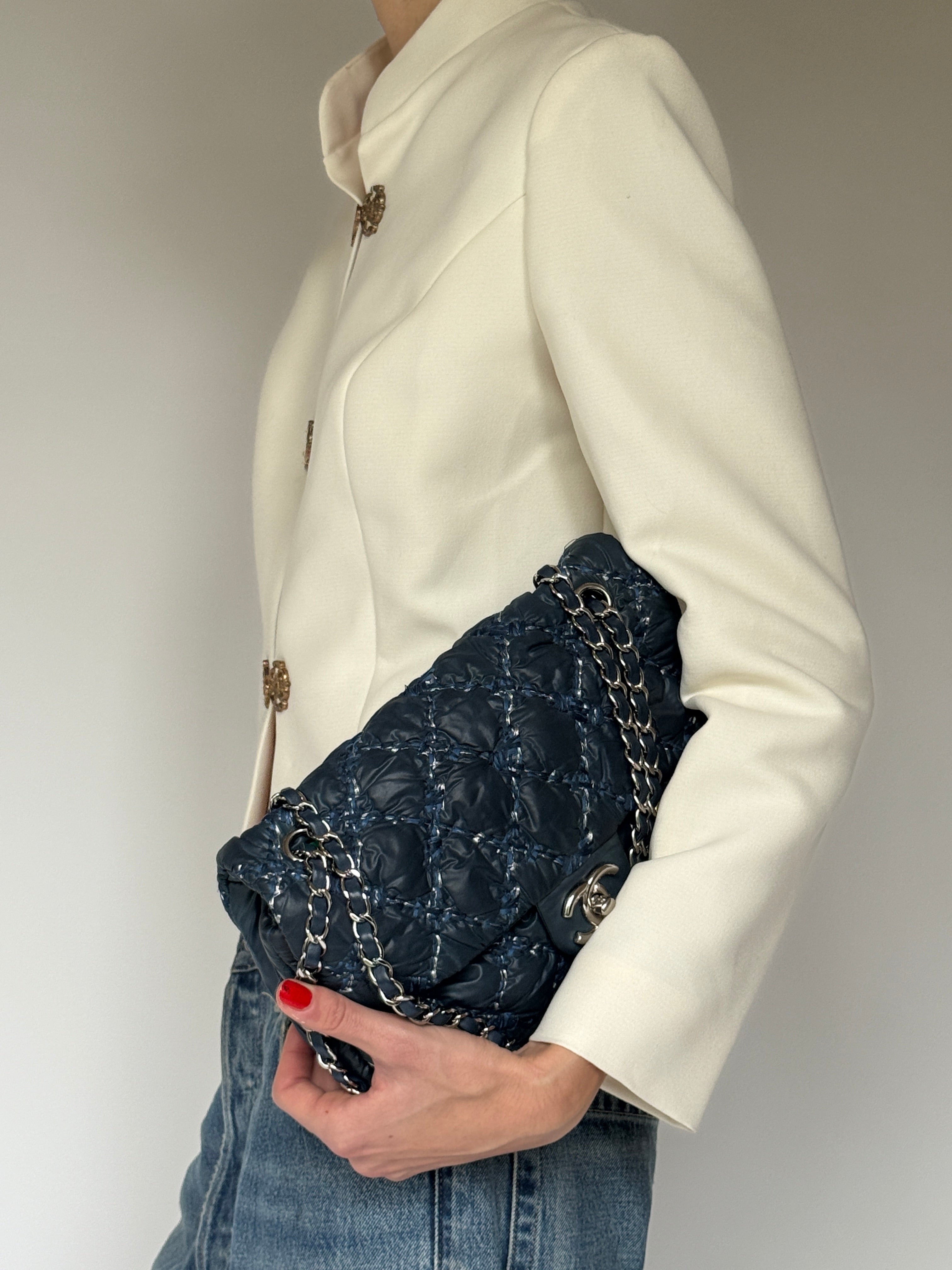 Vintage white cropped jacket side view