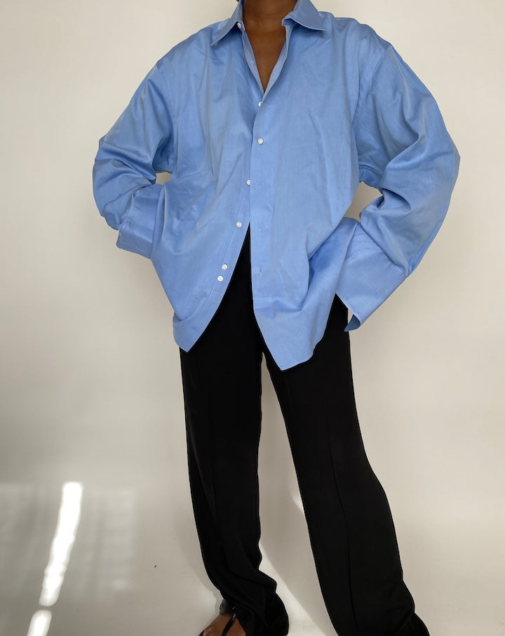 VINTAGE OVERSIZED BLUE SHIRT 2036