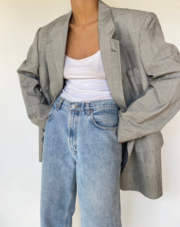 VINTAGE GREY OVERSIZED BLAZER 3220