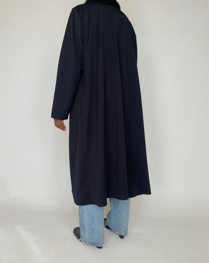 VINTAGE LONG BLACK CARDIGAN 4147