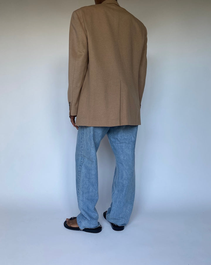 VINTAGE BEIGE SINGLE BREASTED BLAZER 3634