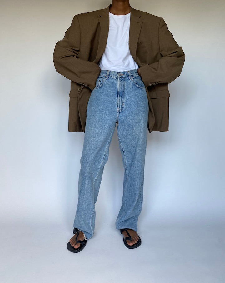 VINTAGE BROWN OVERSIZED BLAZER 3638
