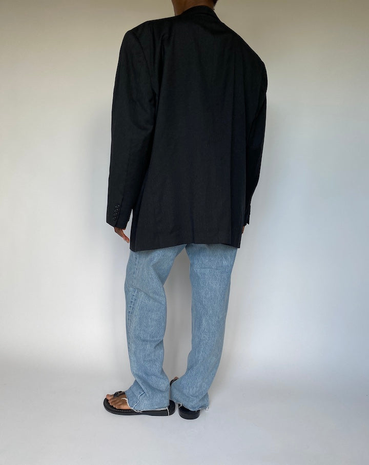 VINTAGE OVERSIZED CHARCOAL BLAZER 3641