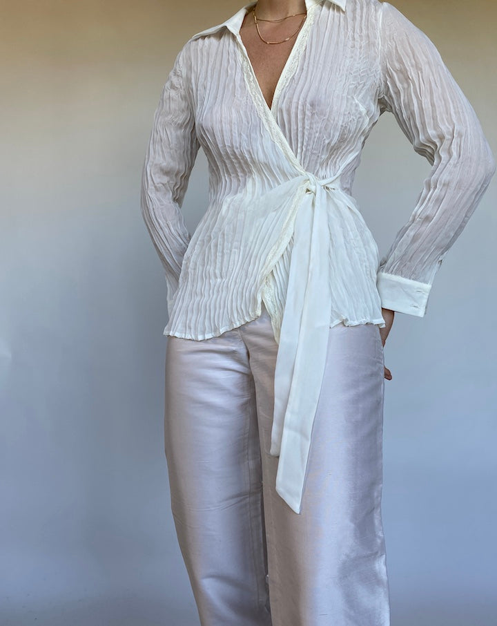 VINTAGE TIE BLOUSE 507