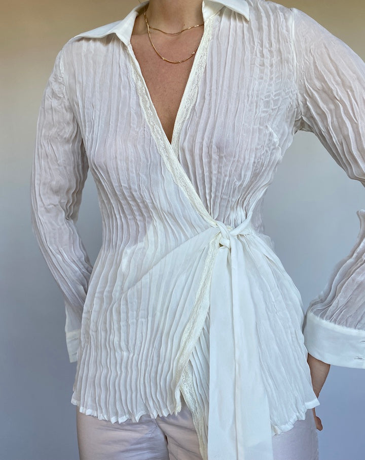 VINTAGE TIE BLOUSE 507