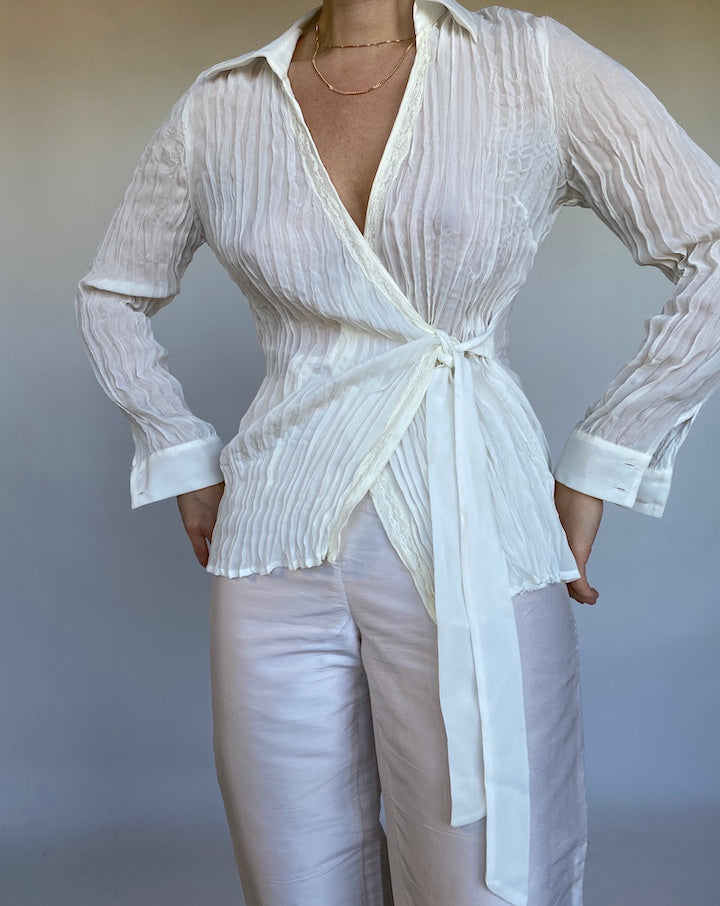 VINTAGE TIE BLOUSE 507