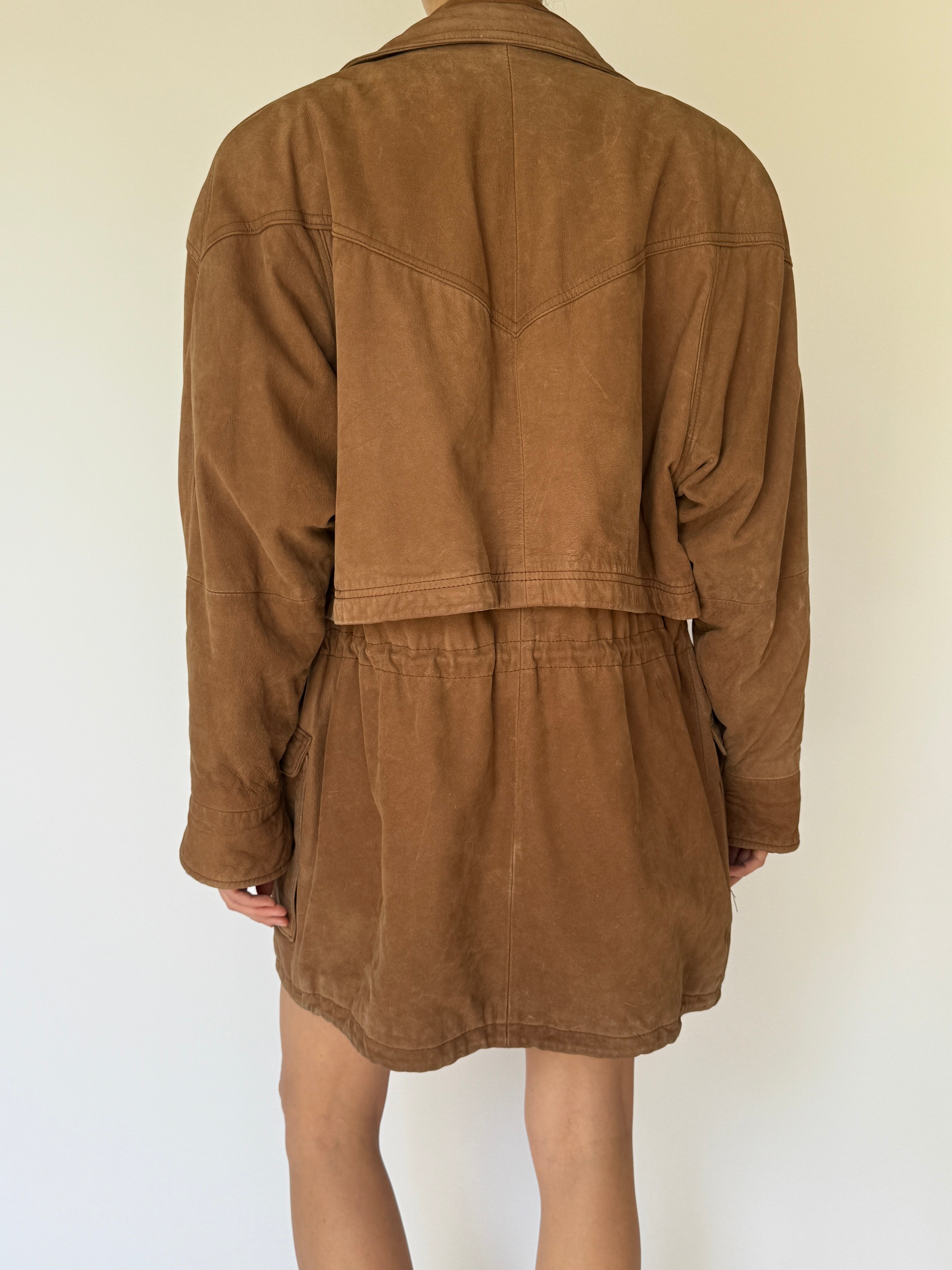 Vintage Leather Jacket In Brown 5687
