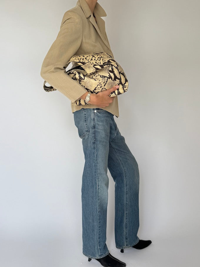 Vintage Feminine Blazer In Beige 5873