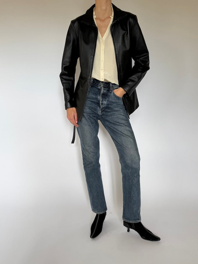 Leather jacket, vintage leather jacket, svc, shopvintagecollection