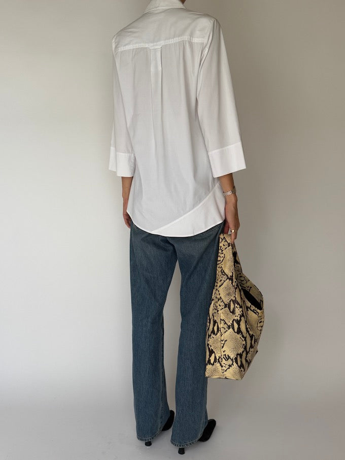 Vintage Panel Detailing Shirt White 6128
