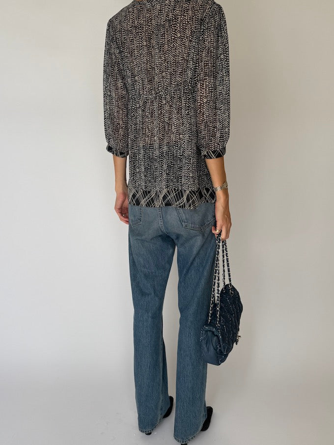 Vintage Polka Dot Blouse 6322