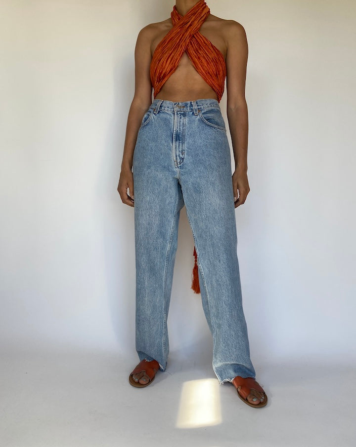 VINTAGE SCARF TOP 3246
