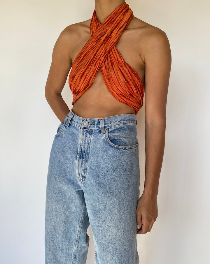 VINTAGE SCARF TOP 3246