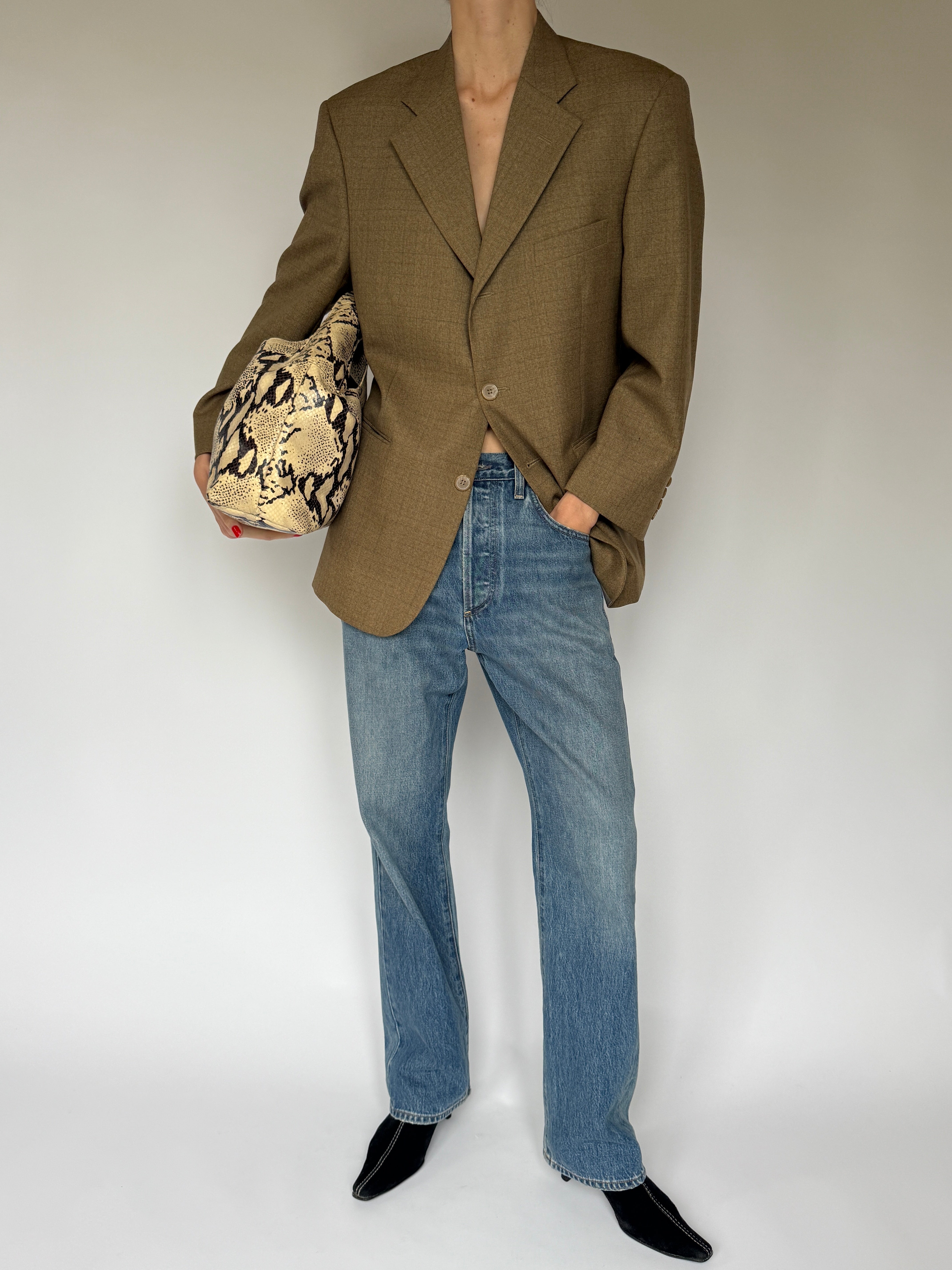 Vintage Brown Wool Blazer 7074