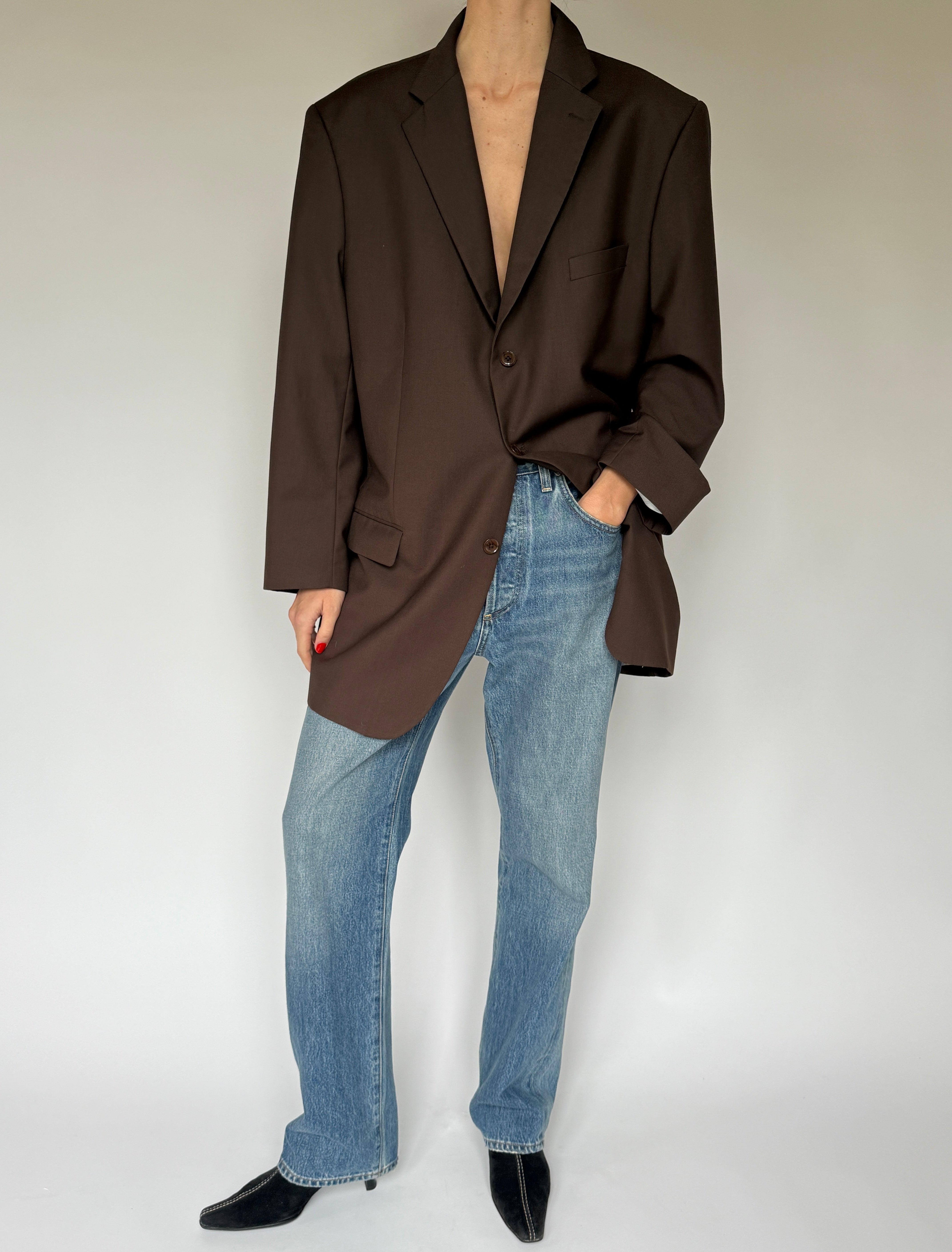 Vintage oversized blazer, vintage blazer, wool blazer, vintage wool blazer