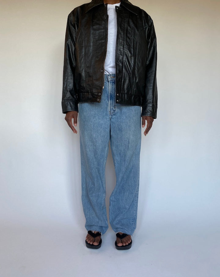 VINTAGE BLACK LEATHER JACKET 1287