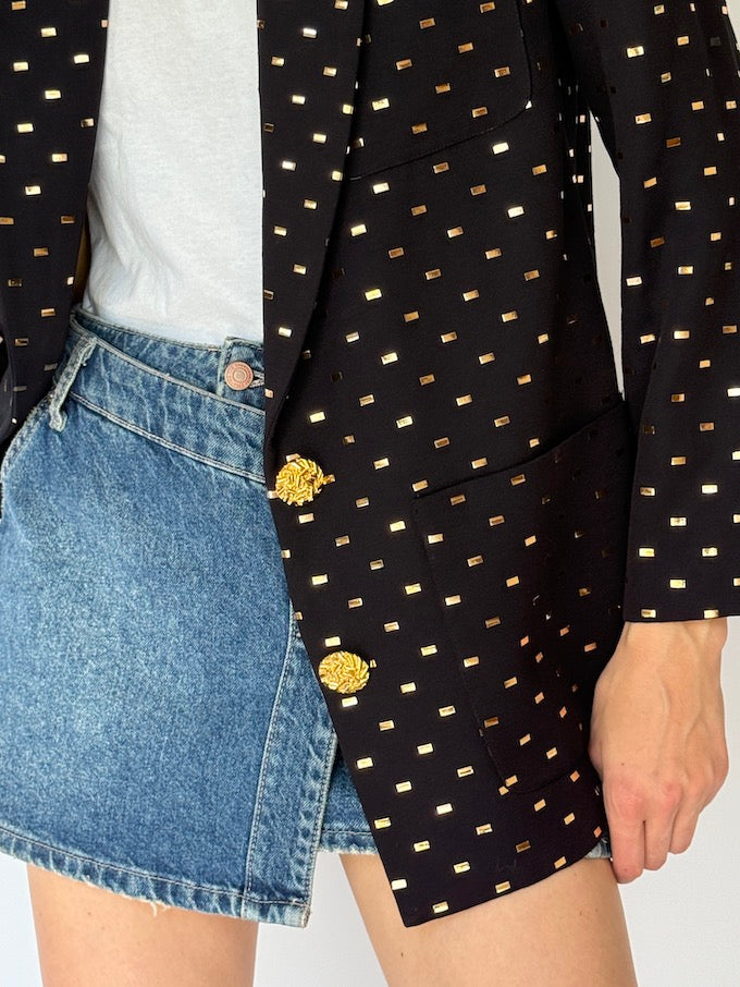 Vintage Blazer With Gold Detailing 5612