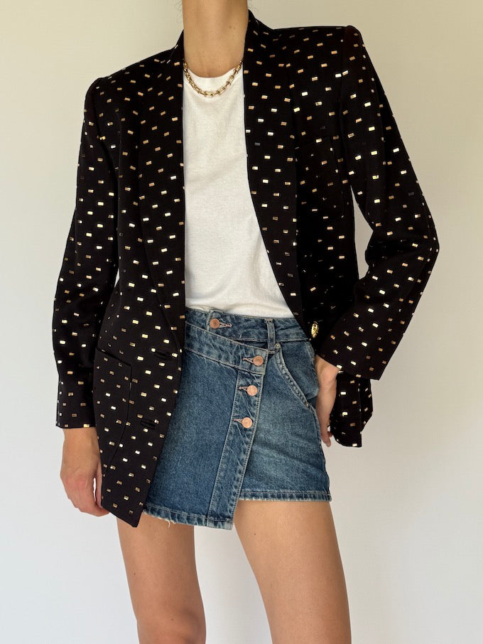 Vintage Blazer With Gold Detailing 5612