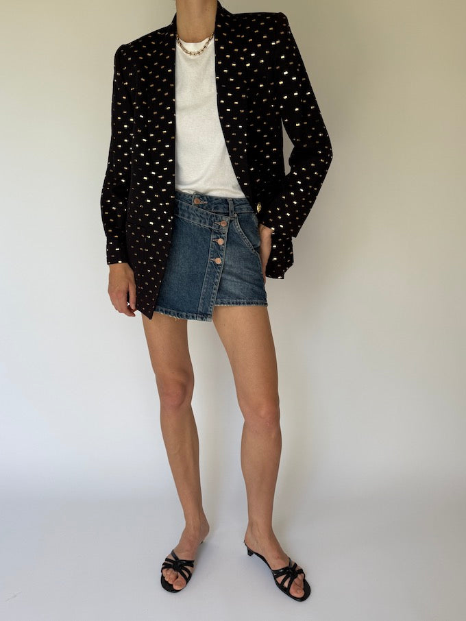 Vintage Blazer With Gold Detailing 5612
