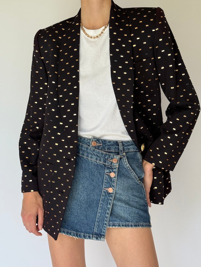 Vintage Blazer With Gold Detailing 5612