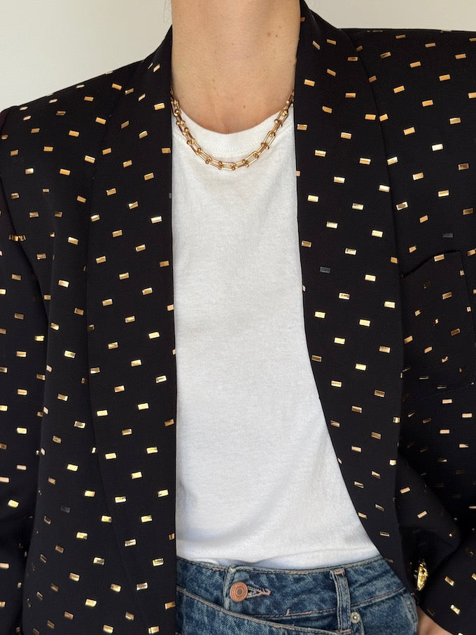 Vintage Blazer With Gold Detailing 5612