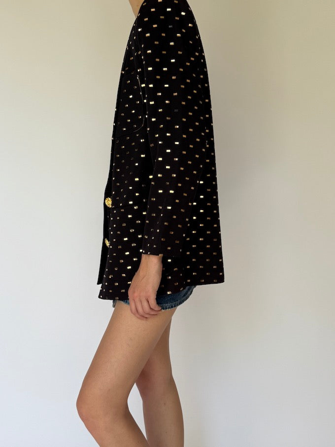 Vintage Blazer With Gold Detailing 5612