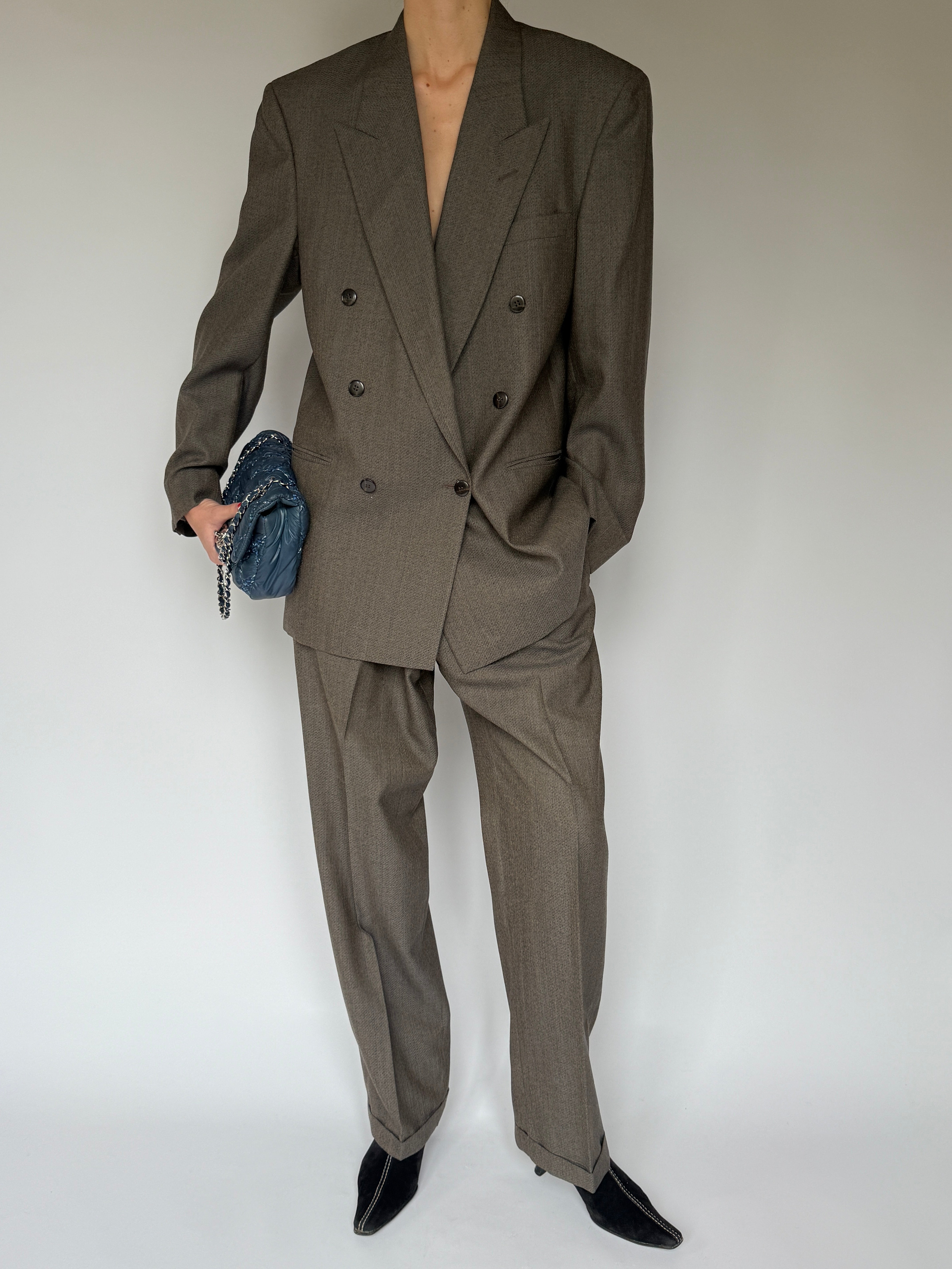 Vintage Double-Breasted Suit Set 7080