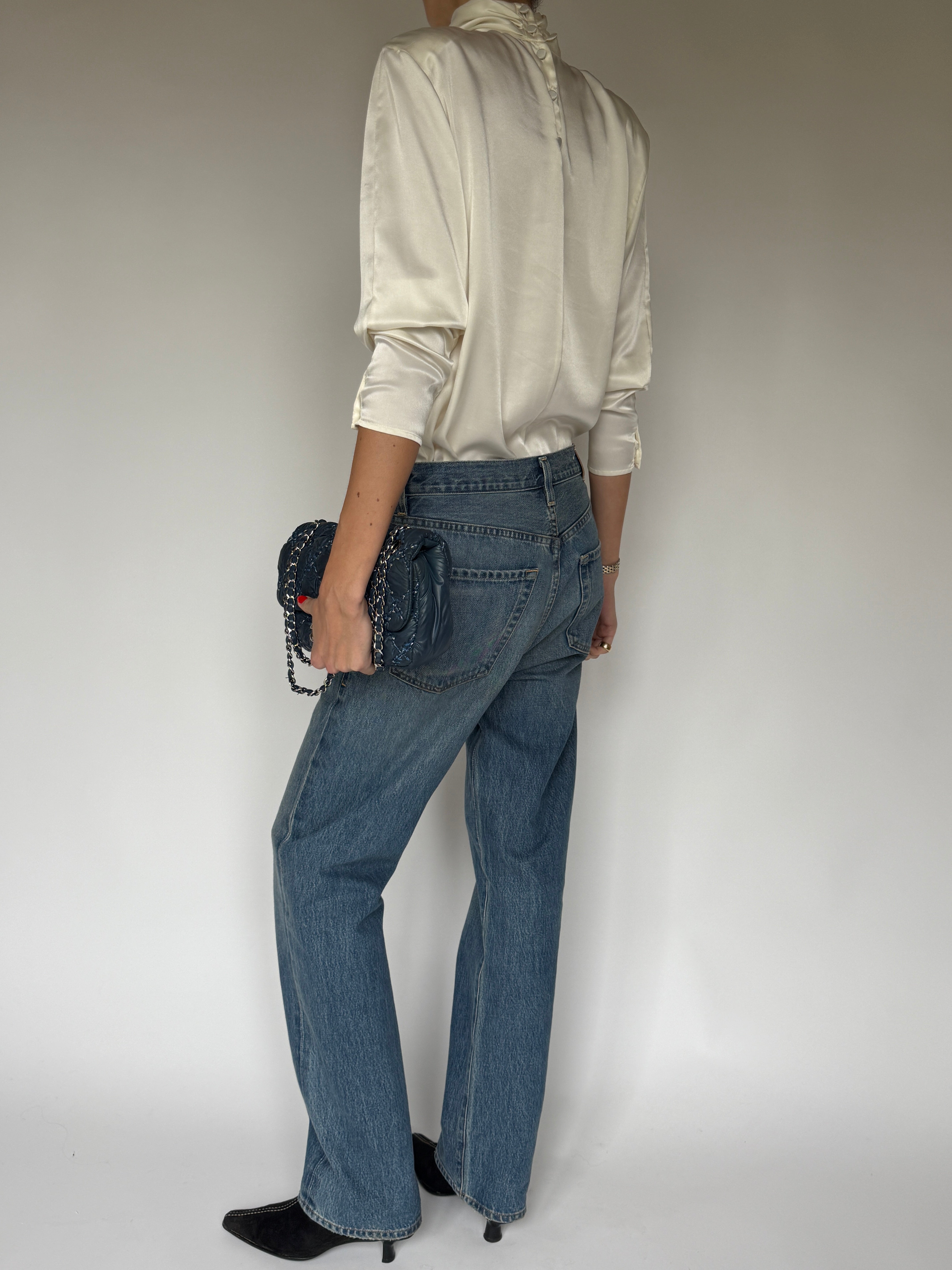 Vintage Turtleneck Blouse Ivory