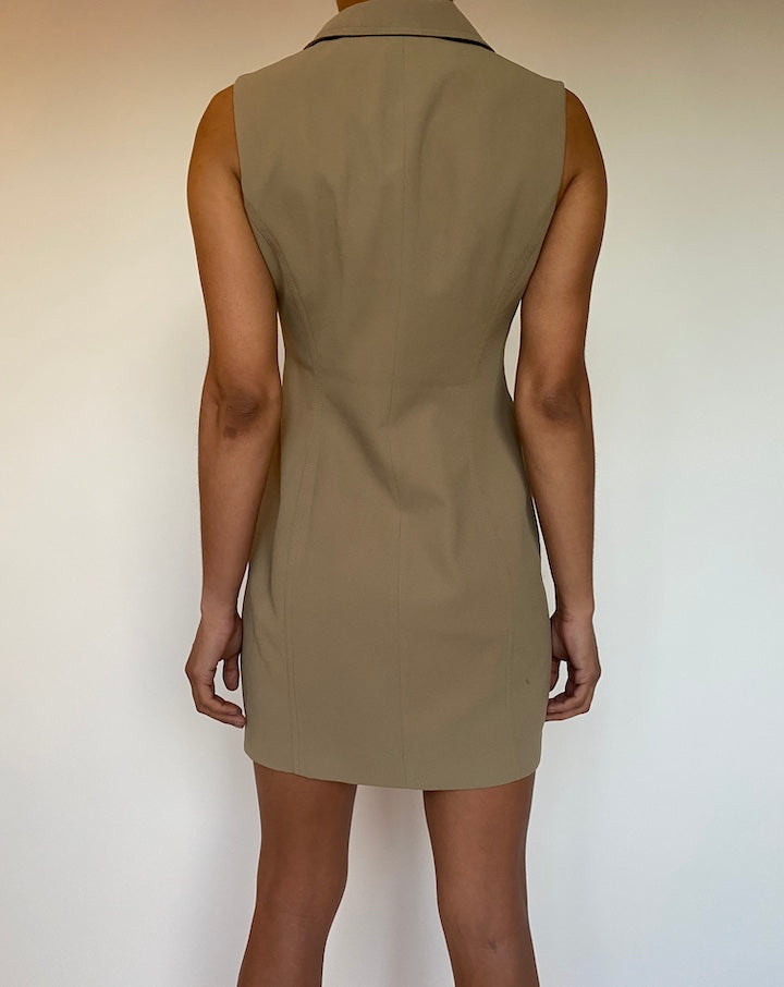 VINTAGE BEIGE DRESS 2686