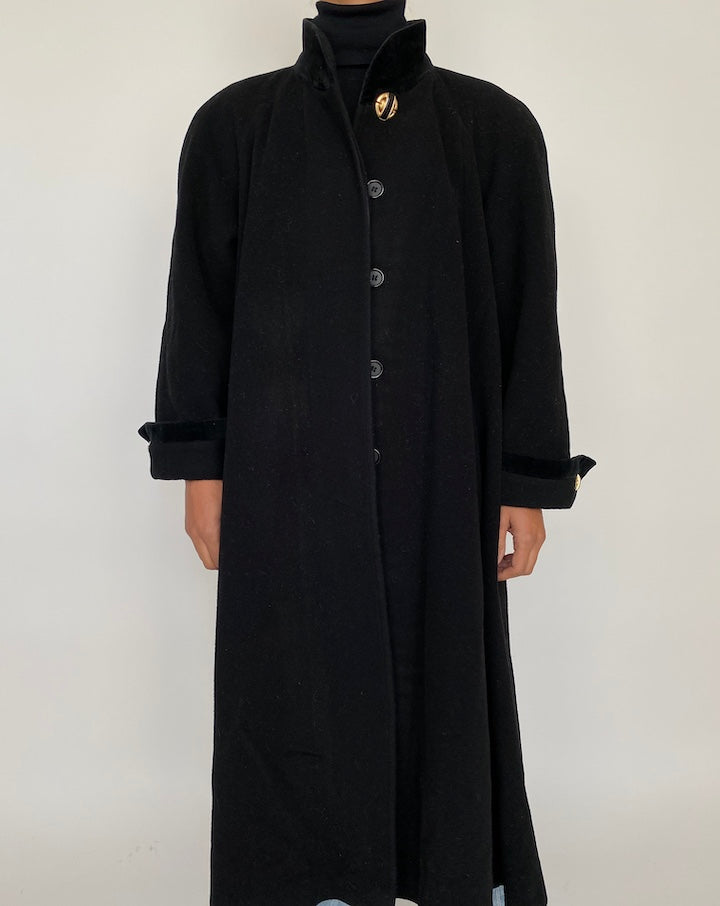VINTAGE BLACK LONG COAT 2086