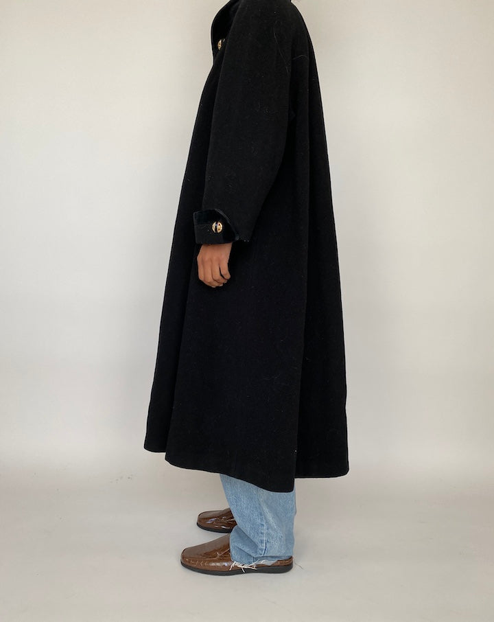 VINTAGE BLACK LONG COAT 2086