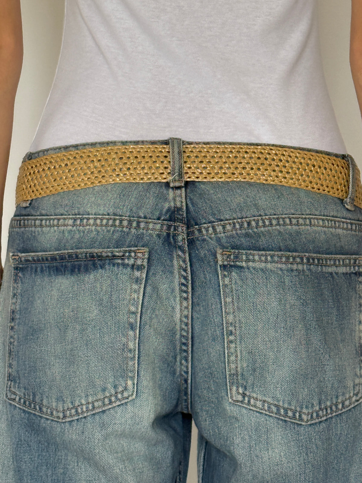 Vintage Woven Straw-Style Belt 8233