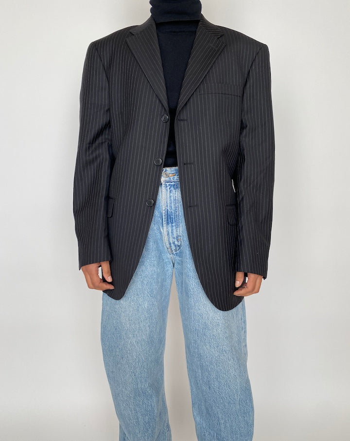 VINTAGE PINSTRIPED WOOL BLAZER 2090