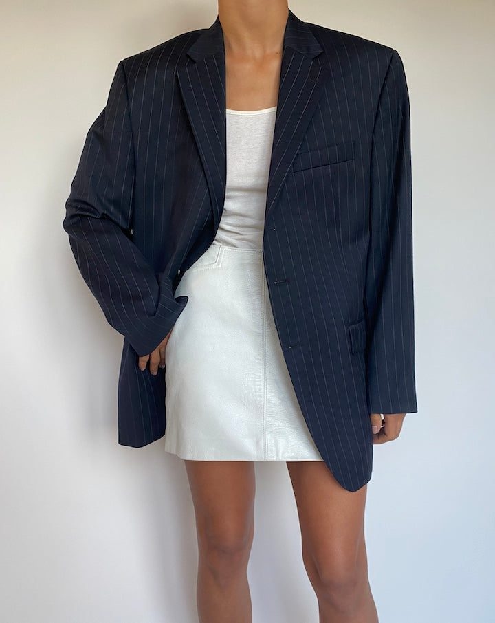 VINTAGE NAVY PINSTRIPED BLAZER 2692
