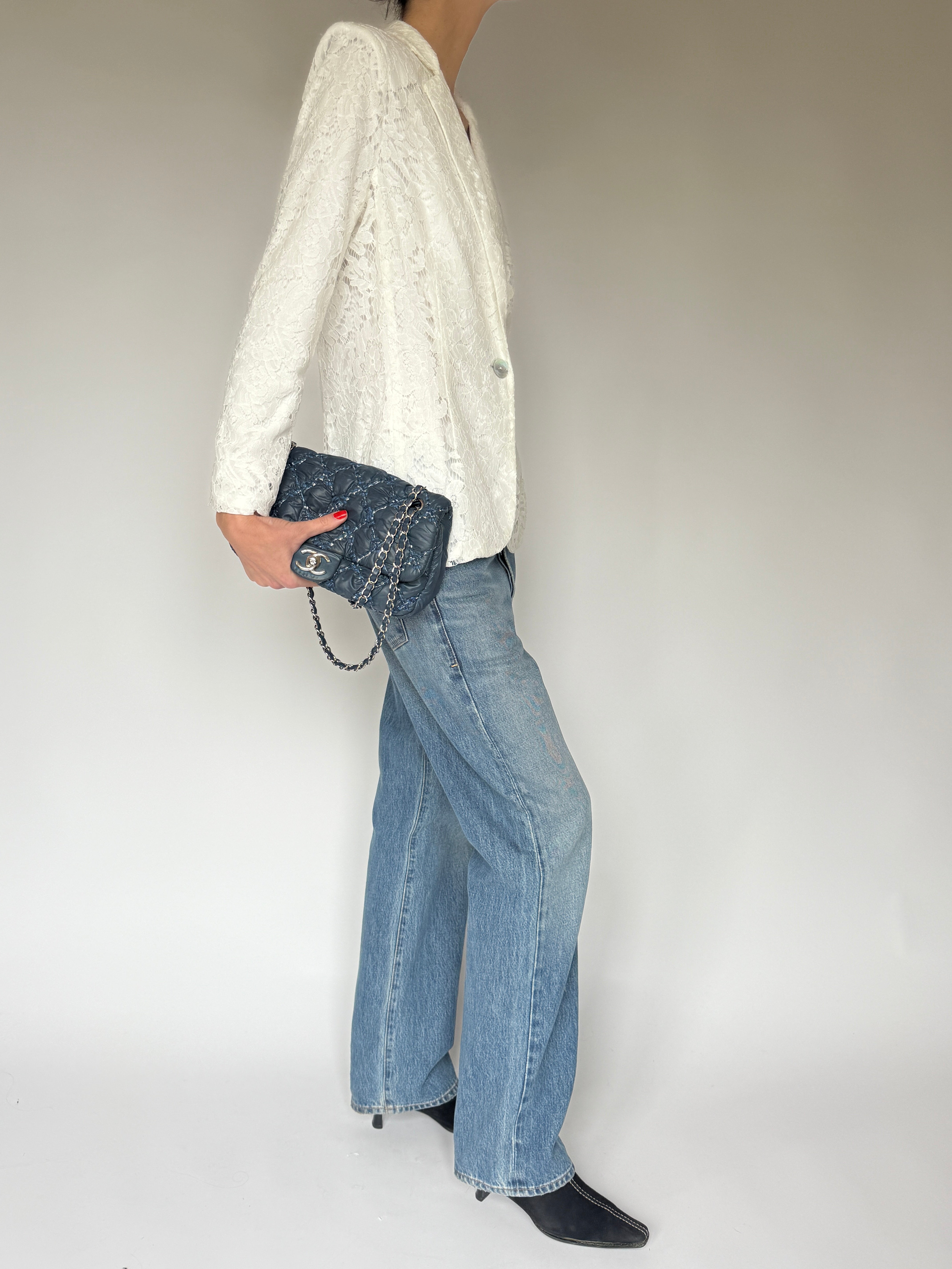 Vintage White Lace Blazer 7087