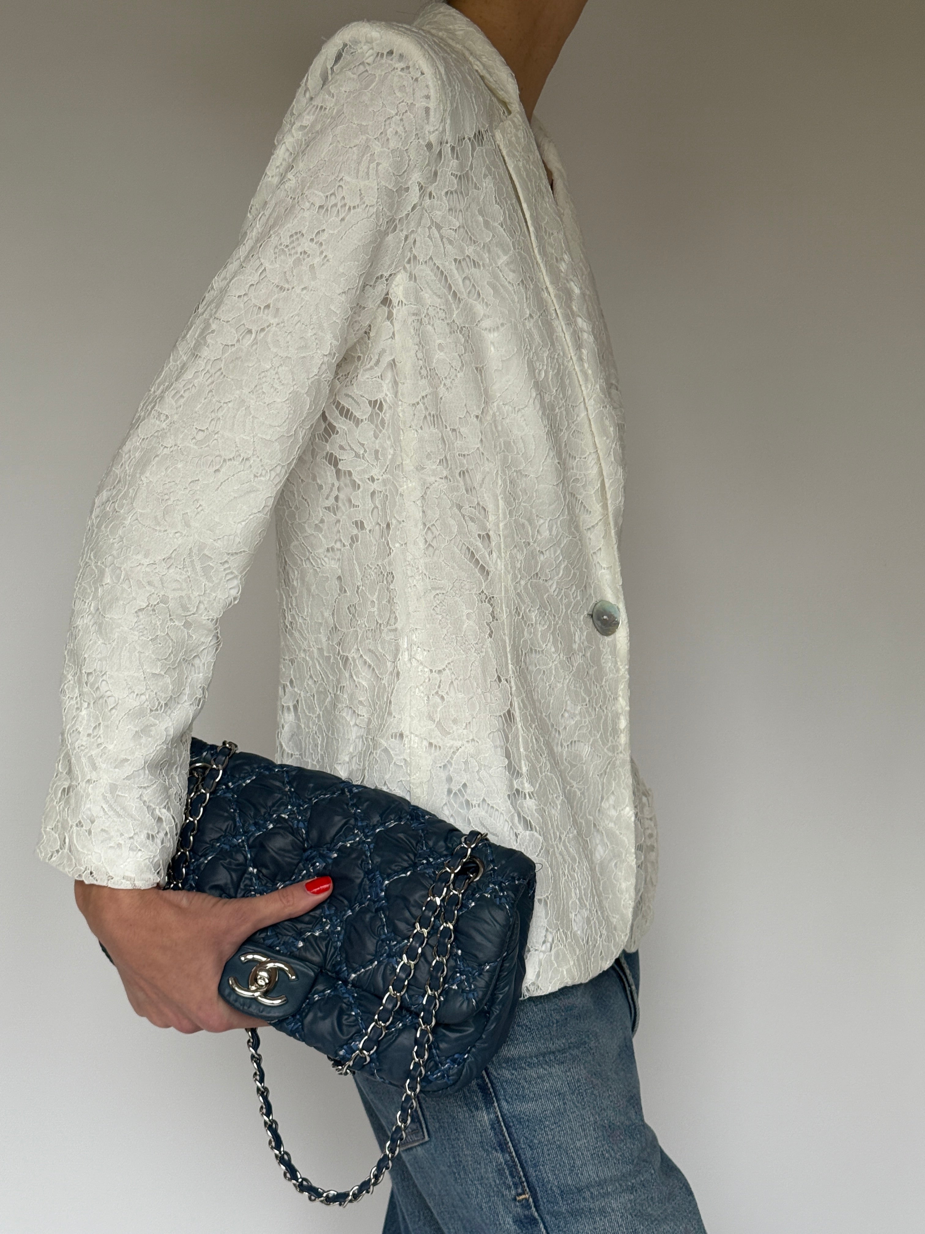 Vintage White Lace Blazer 7087