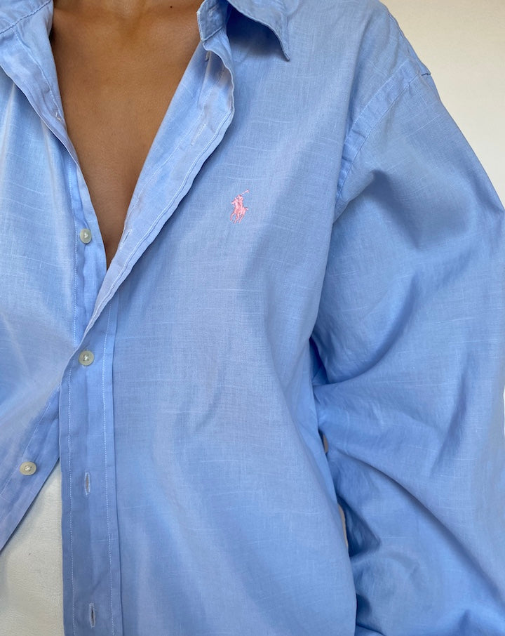 VINTAGE LIGHT BLUE RALPH LAUREN SHIRT 2697