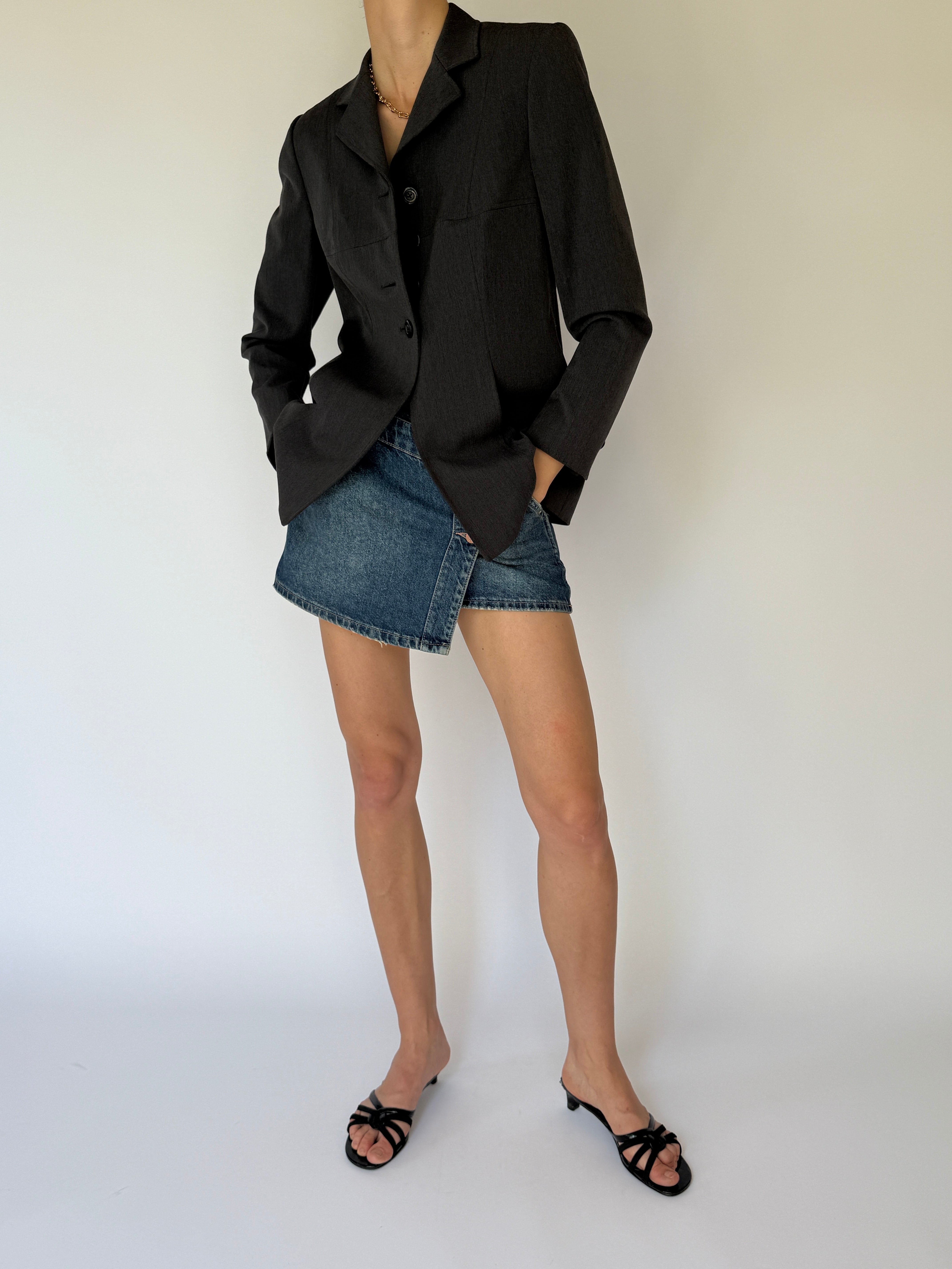 Vintage Blazer In Dark Grey 5811