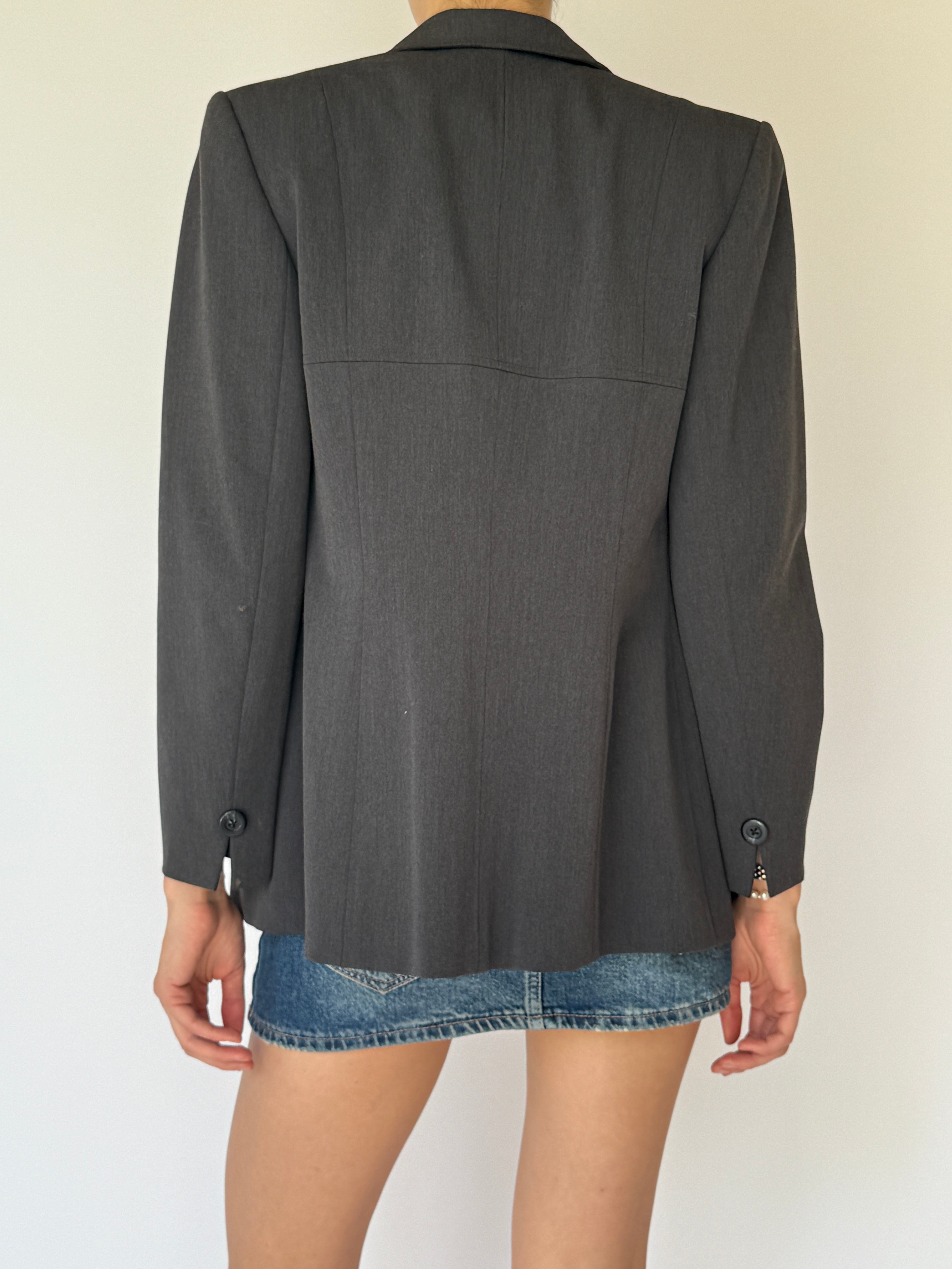 Vintage Blazer In Dark Grey 5811