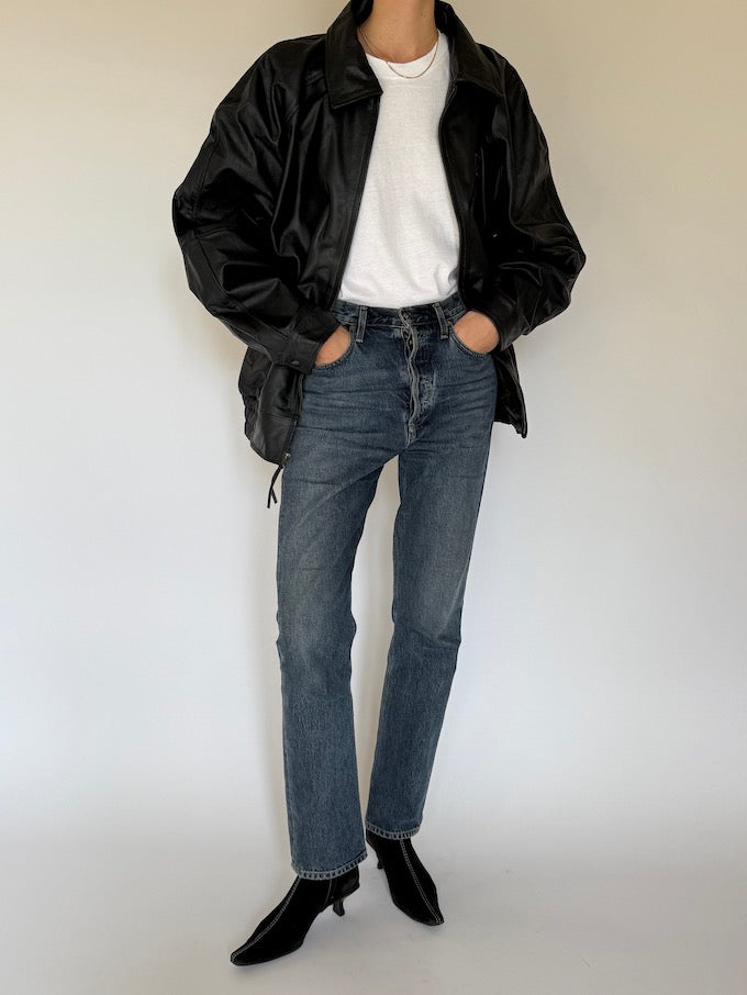 Leather jacket, vintage leather jacket, svc, shopvintagecollection