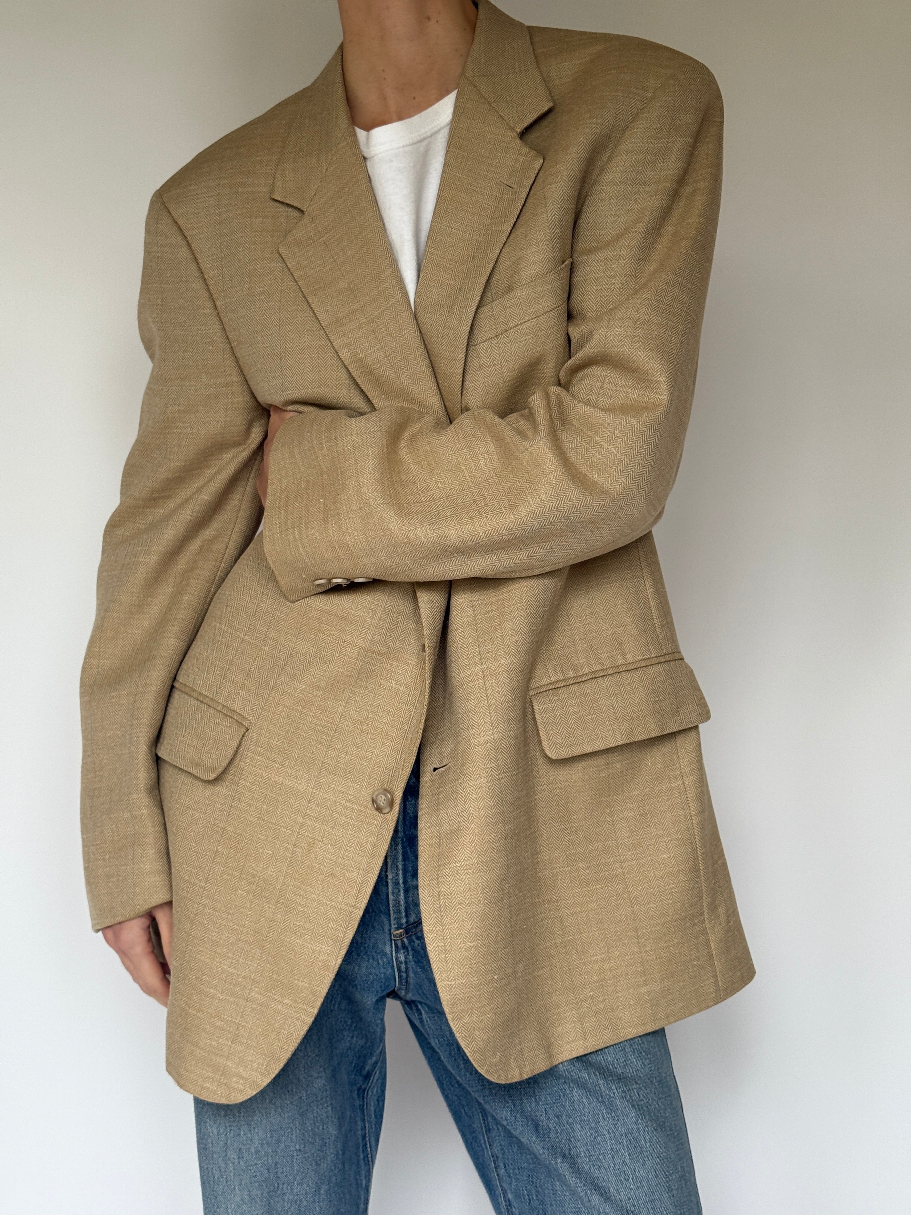 Vintage Oversized Blazer Camel 6676