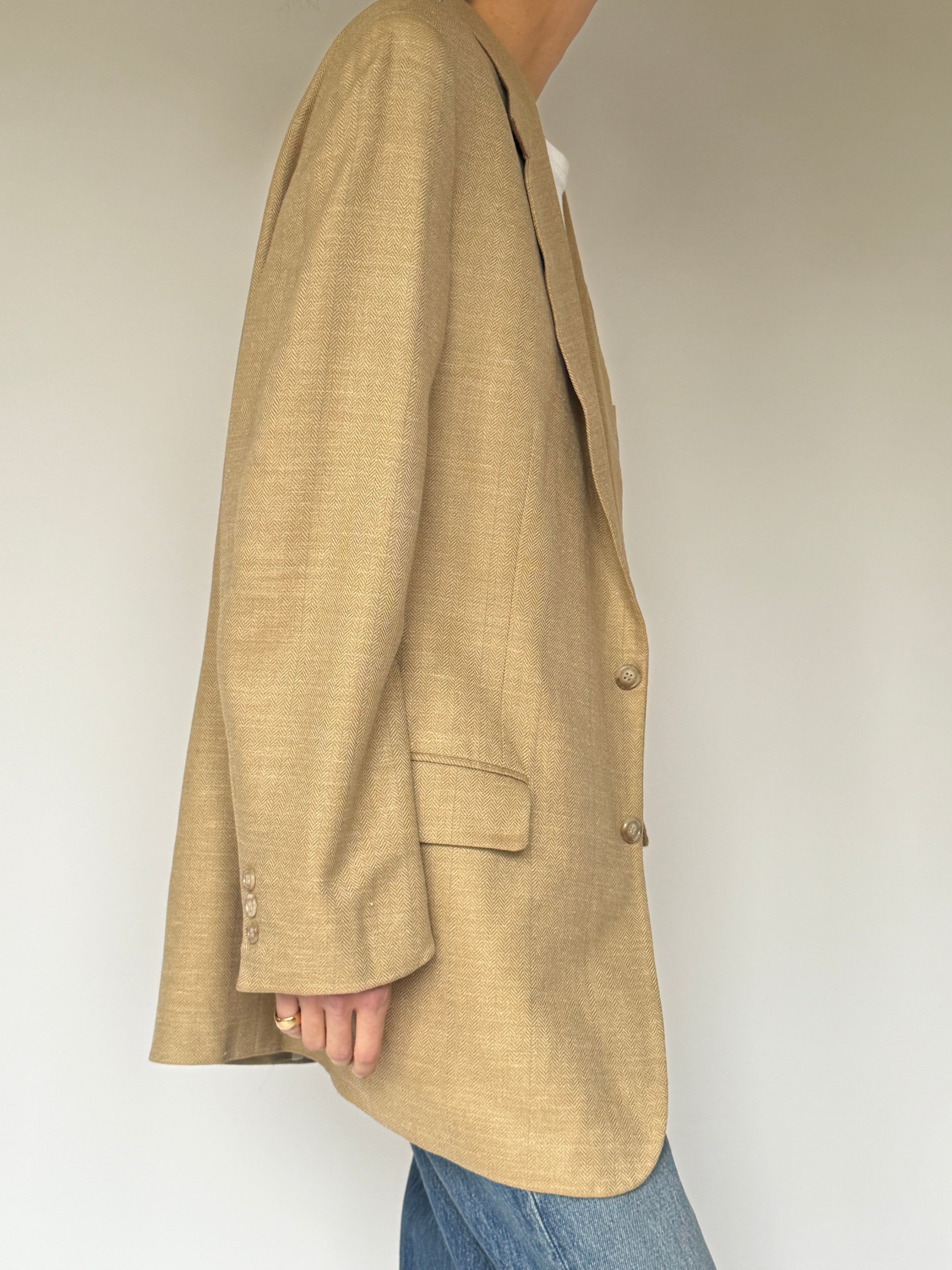 Vintage Oversized Blazer Camel 6676