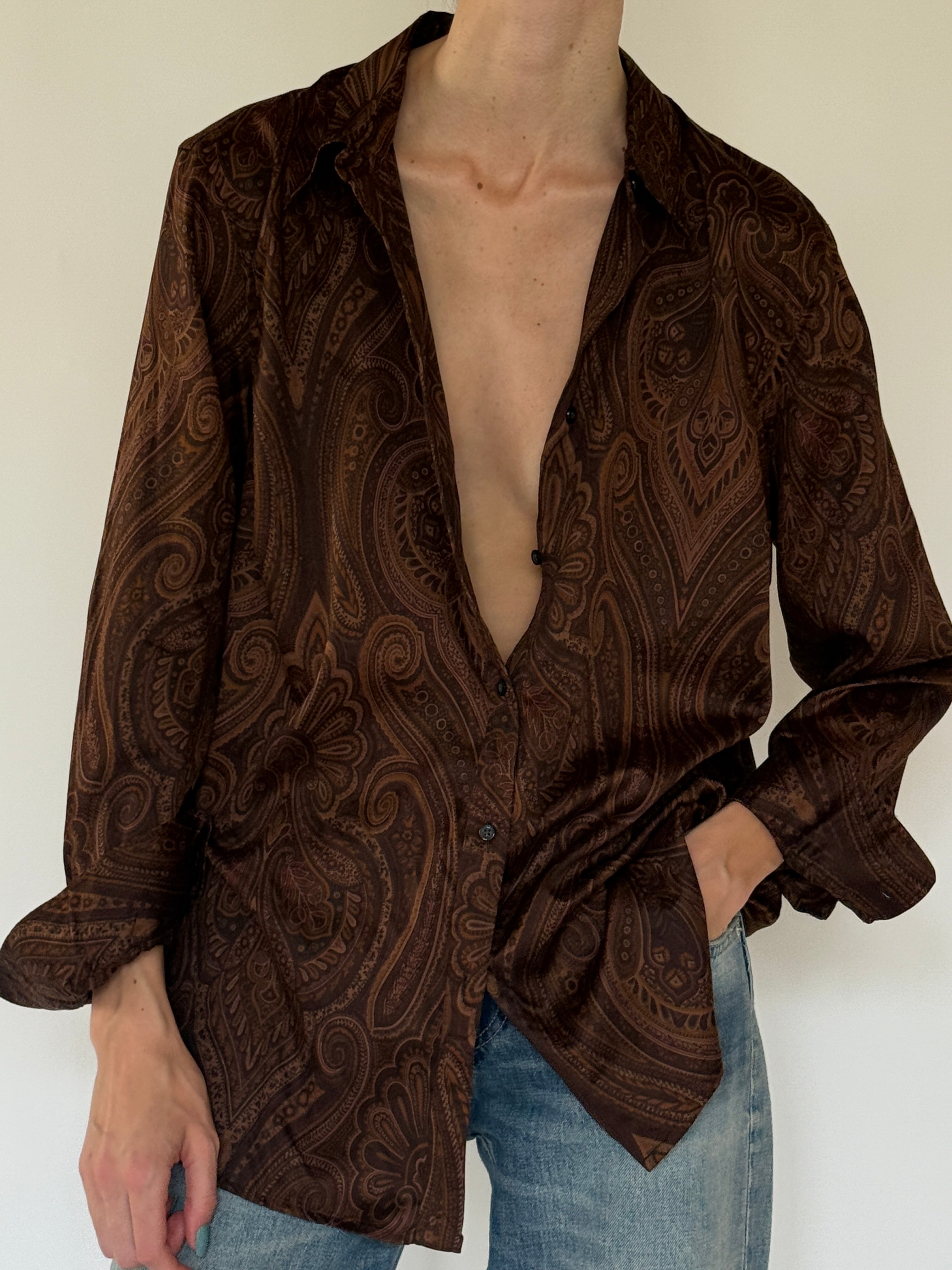 Vintage Ralph Lauren paisley shirt oversized fit