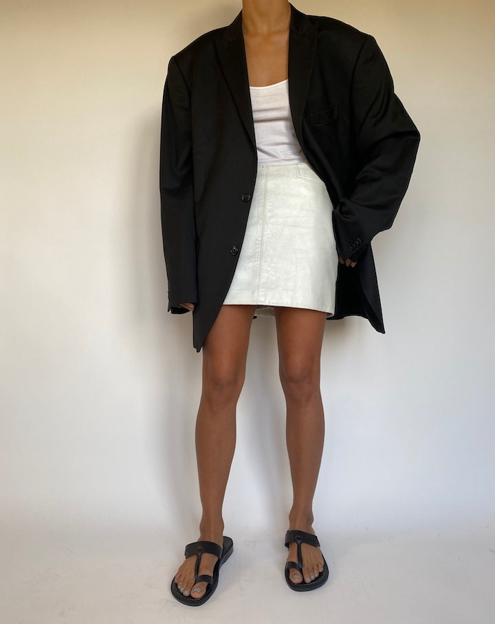 VINTAGE OVERSIZED BLACK WOOL BLAZER 2191