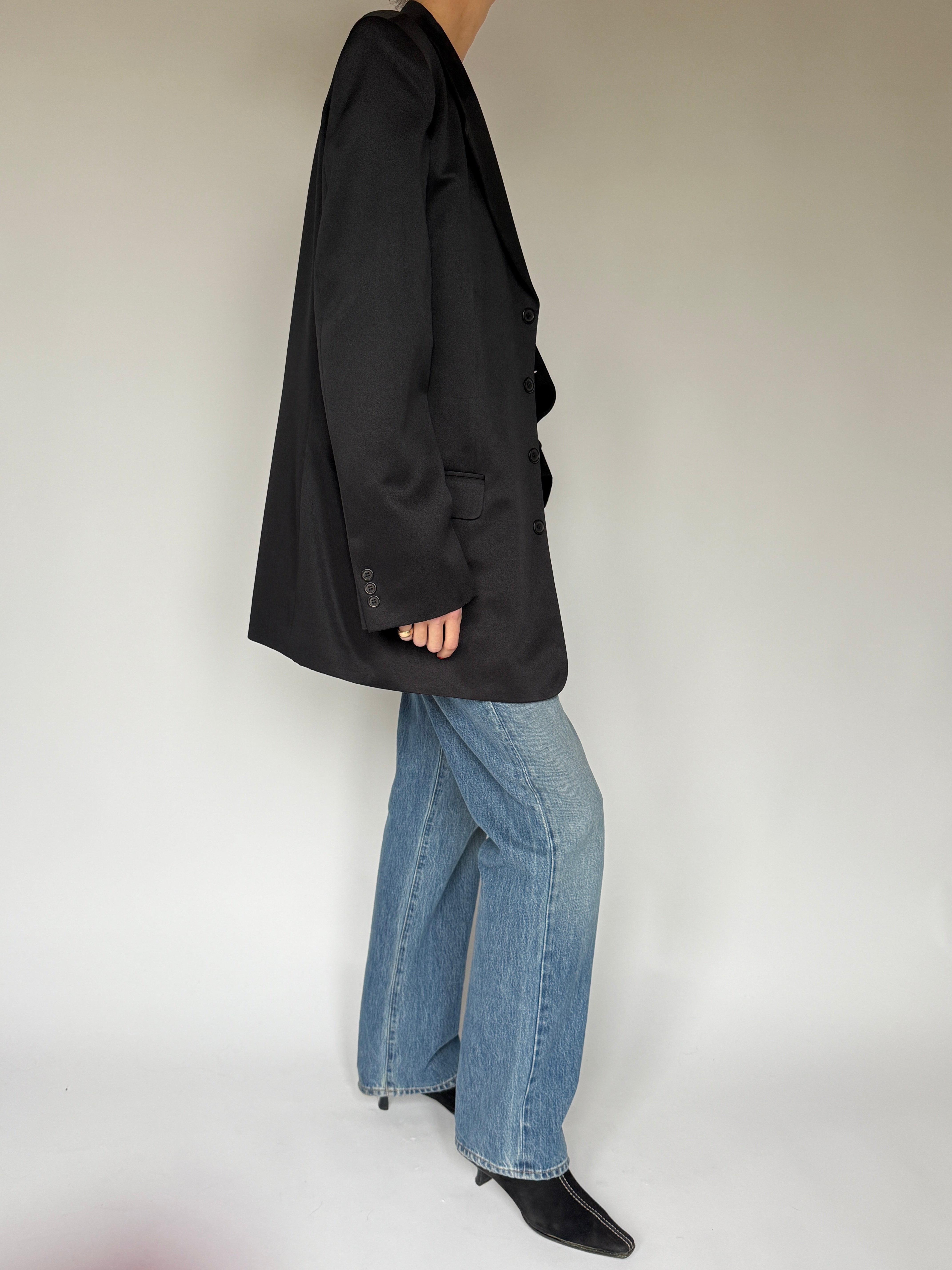 Vintage Oversized Blazer Black 5990