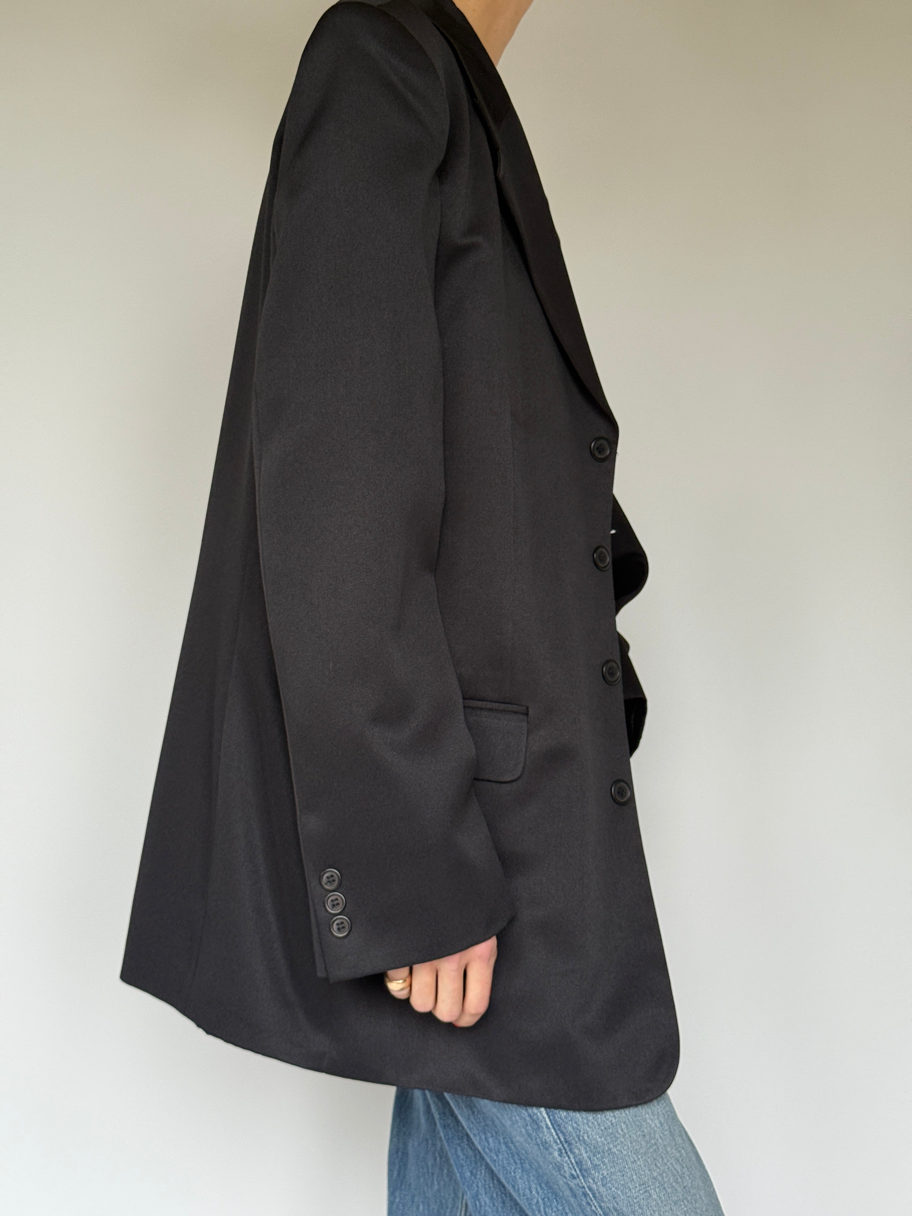 Vintage Oversized Blazer Black 5990