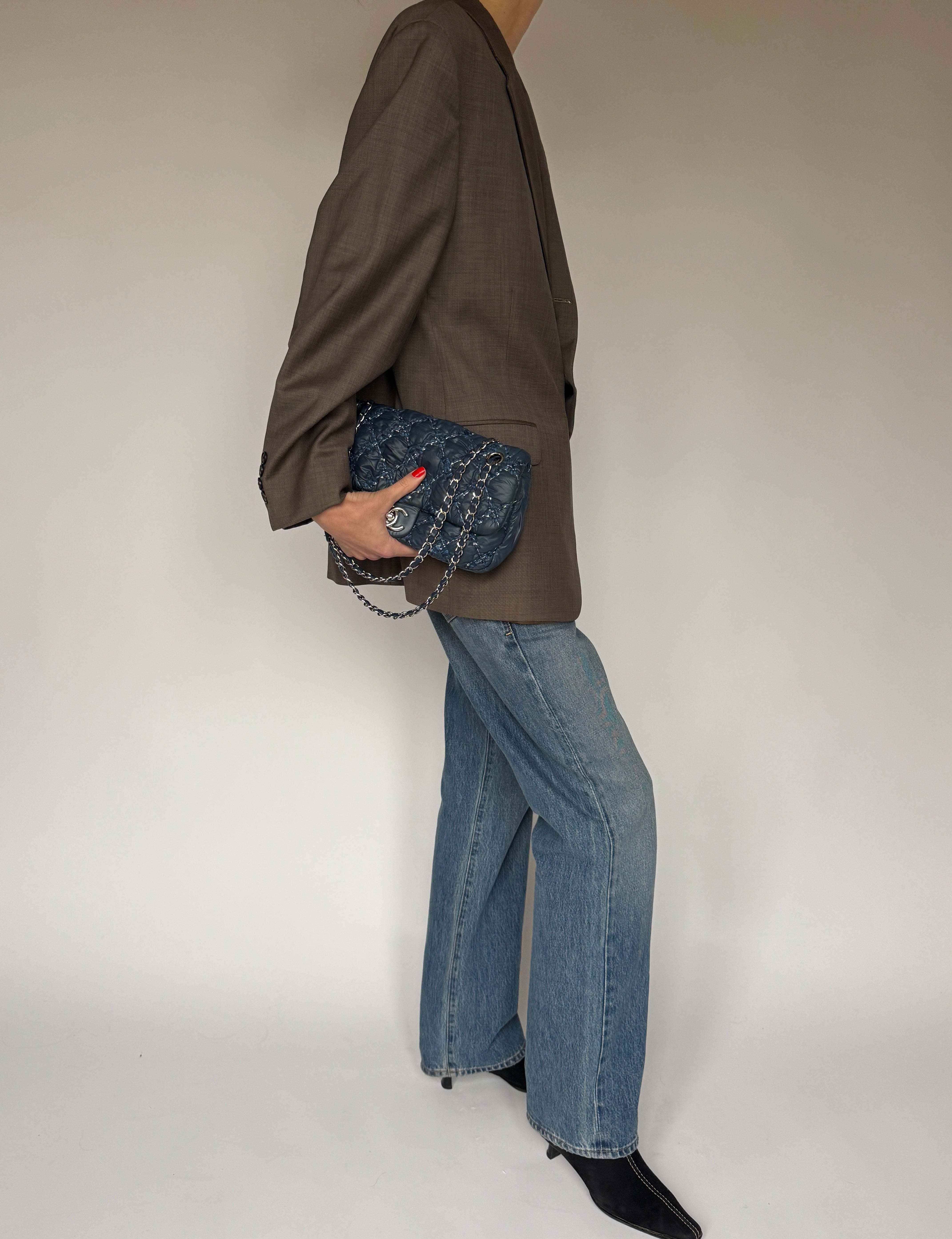 Vintage Oversized Wool Blazer In Cedar 5774