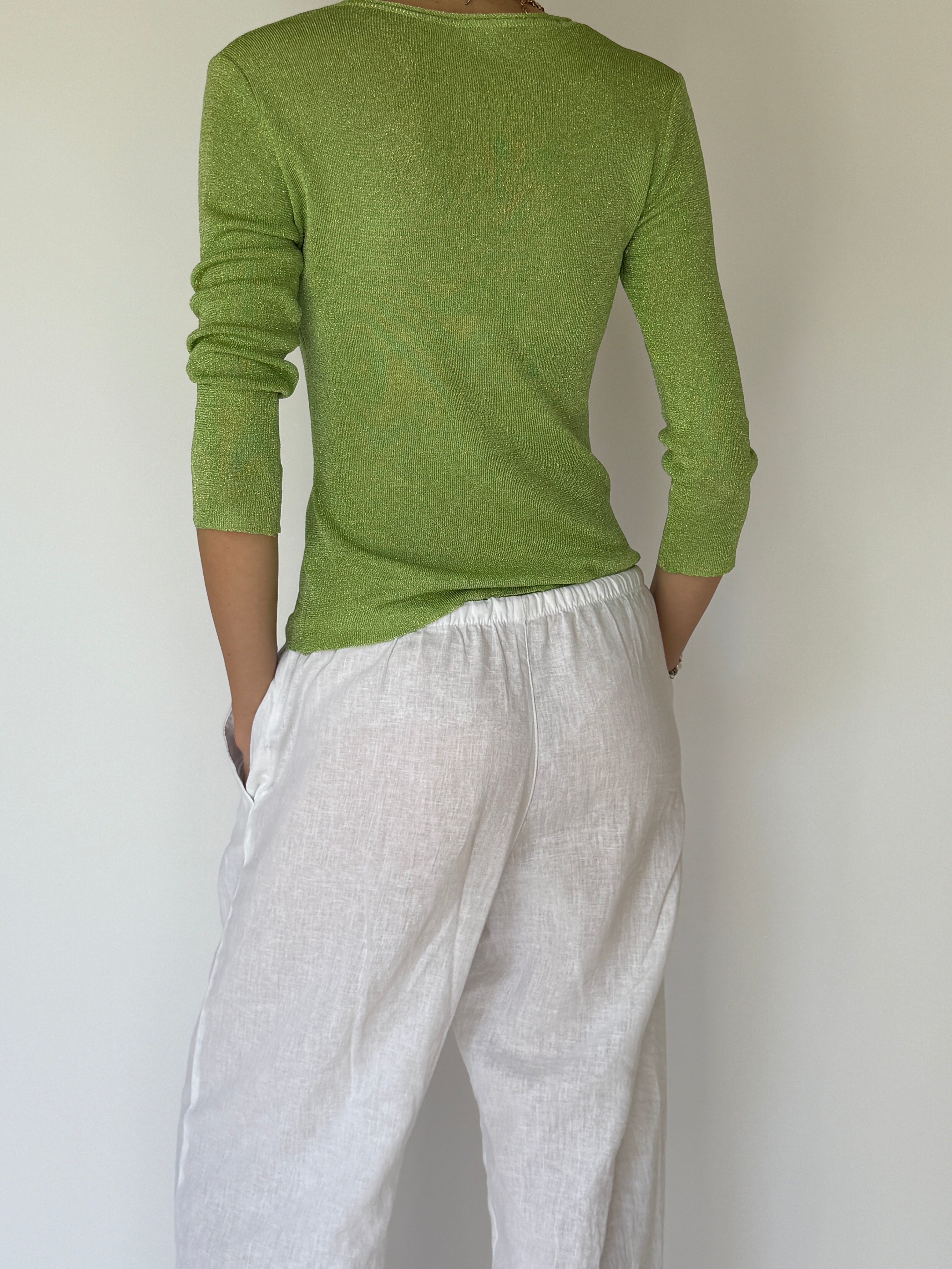 Vintage Green Top With Detailed Front 35277